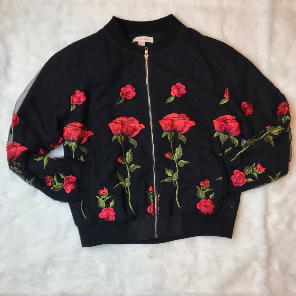 Rose zip up jacket